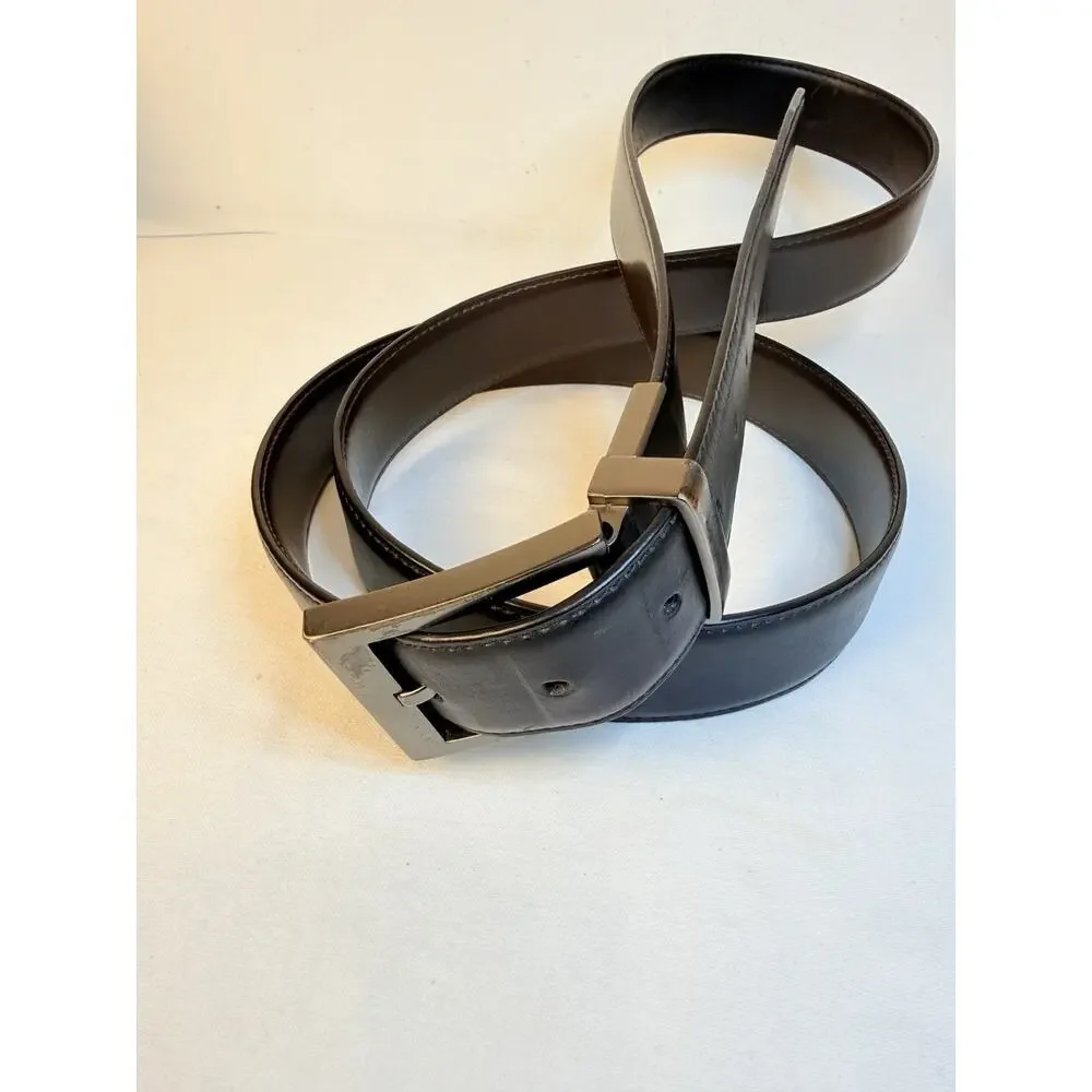 Men’s CFF Faux Black Leather Belt Size 54/56 1 1/2 Width
